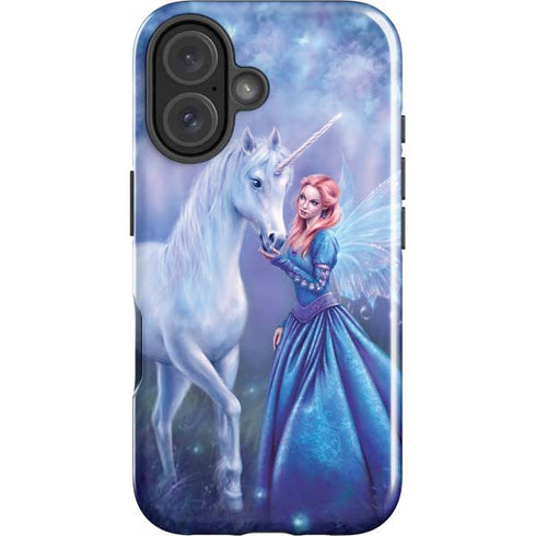 Rhiannon Fairy and Unicorn by Rachel Anderson iPhone 16 Impact Case